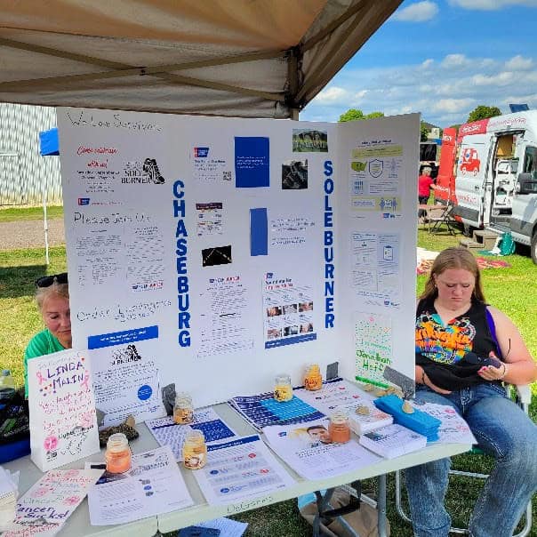 Chaseburg Area Cancer Walk volunteers raising money selling their goods
