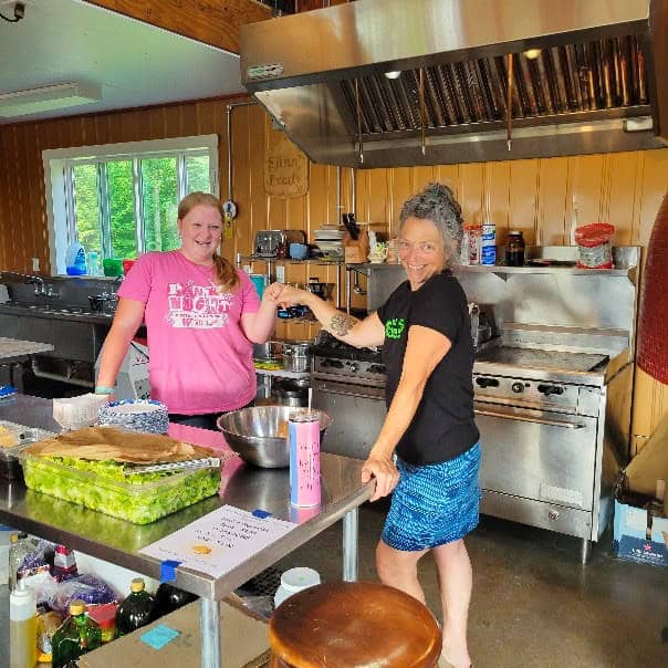 Chaseburg Area Cancer Walk volunteers helping out in the kitchen