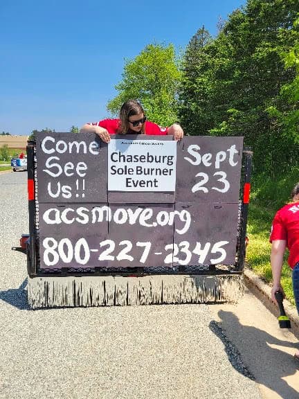 Chaseburg Sole Burner Event sign