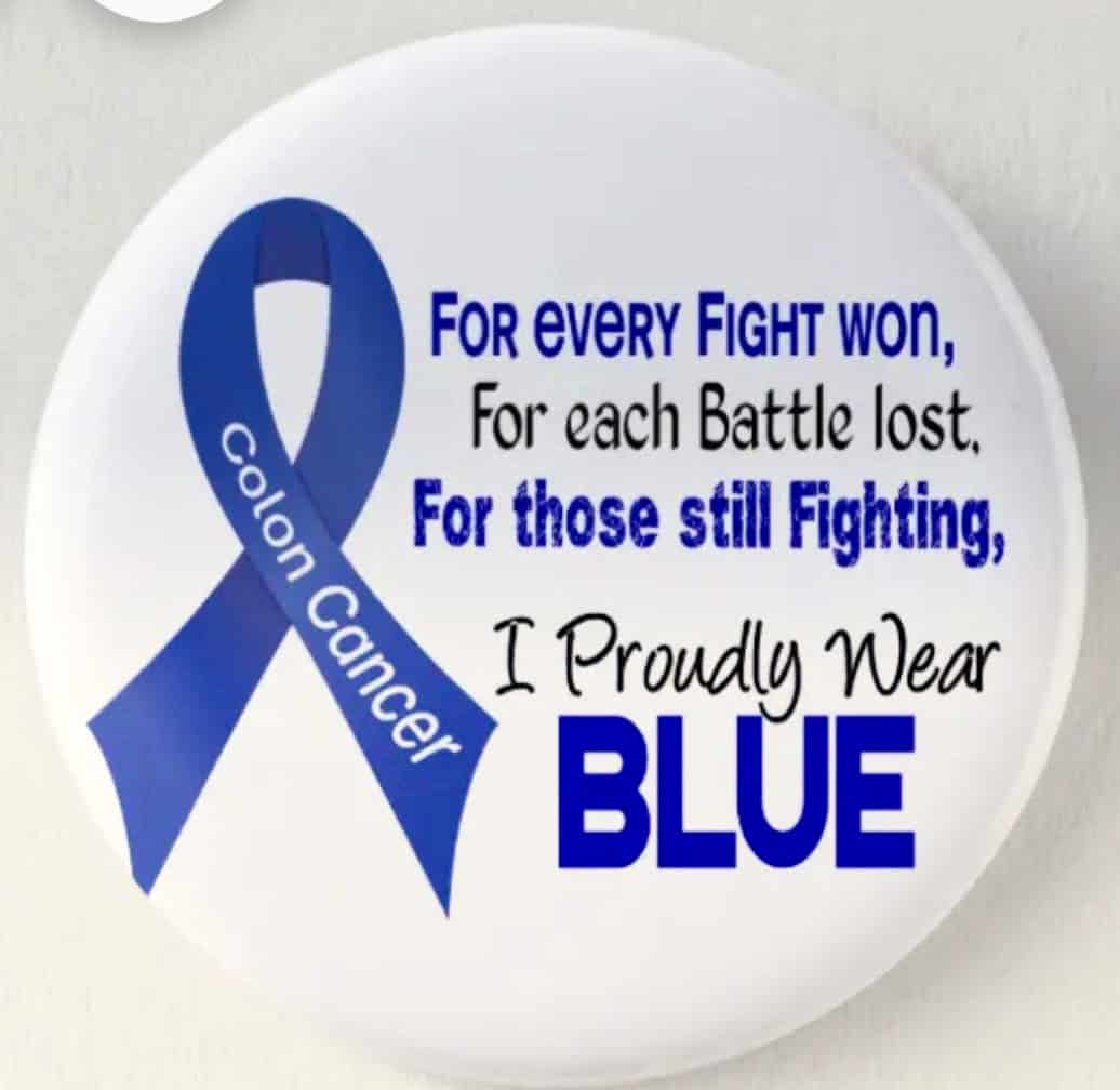 Colon Cancer awareness button
