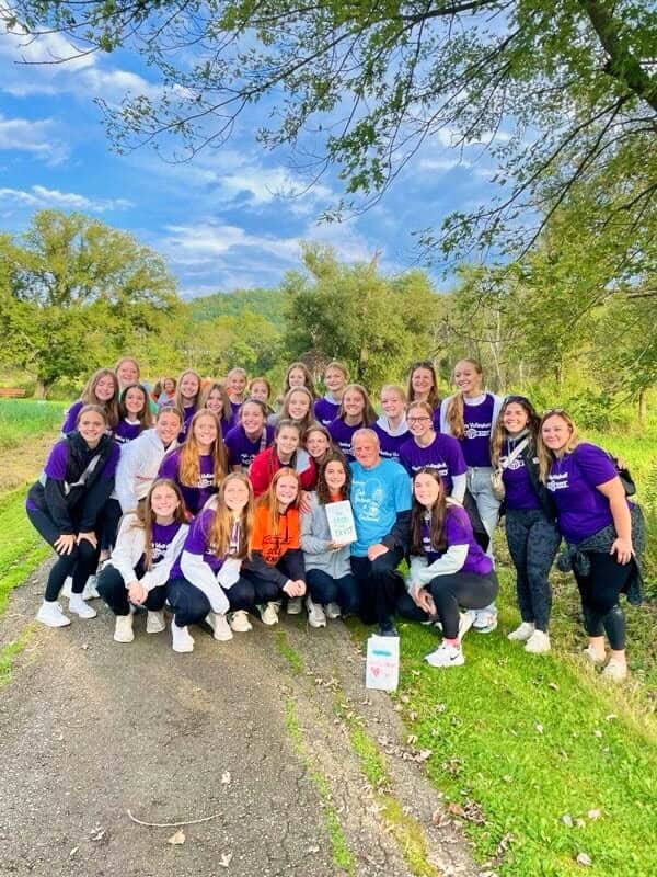 Chaseburg Area Cancer Walk participants in a group photo